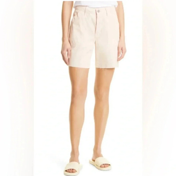 Frame Washed Nude Pink Slouch Pocket Denim Shorts 23 - Picture 1 of 8